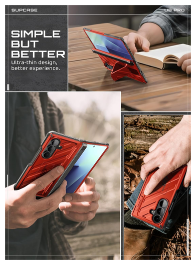 SUPCASE UB Pro Samsung Galaxy Z Fold 7 Hoesje Full Protect Kickstand Rood afbeelding 7