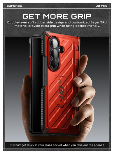 SUPCASE UB Pro Samsung Galaxy Z Fold 7 Hoesje Full Protect Kickstand Rood afbeelding 9