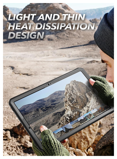 SUPCASE UB Pro Samsung Galaxy Tab S10 FE/S9 FE Hoes Full Protect Kickstand Zwart afbeelding 7