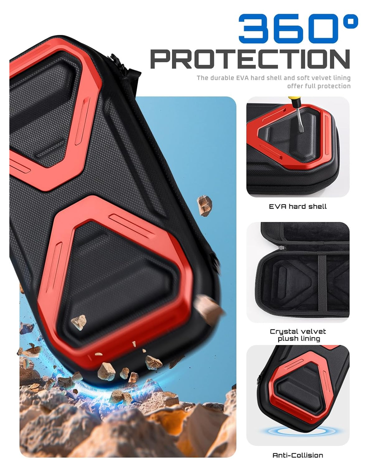 SUPCASE Nintendo Switch 2 Opberghoes Game Card Organizer Travel Case Rood afbeelding 2