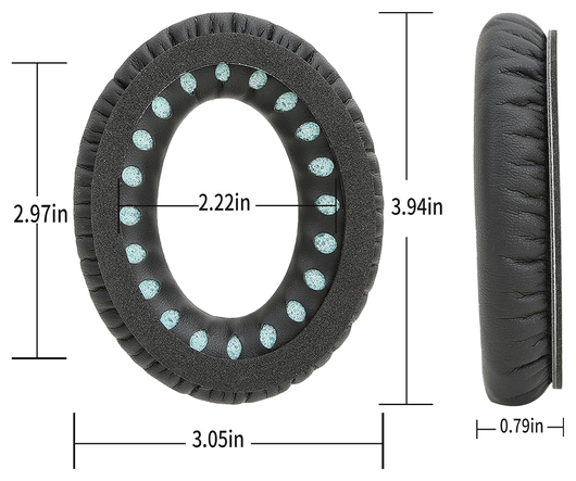 SBG Bose QC35 / 25 / 2 / 15 / AE2 / AE2i / AE32w Vervangende Hoofdkussens Zwart afbeelding 5