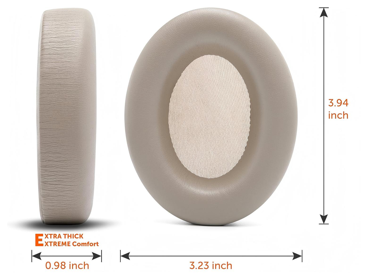 SBG Sony WH-1000XM4 Koptelefoon Vervangende Hoofdkussens Beige afbeelding 5