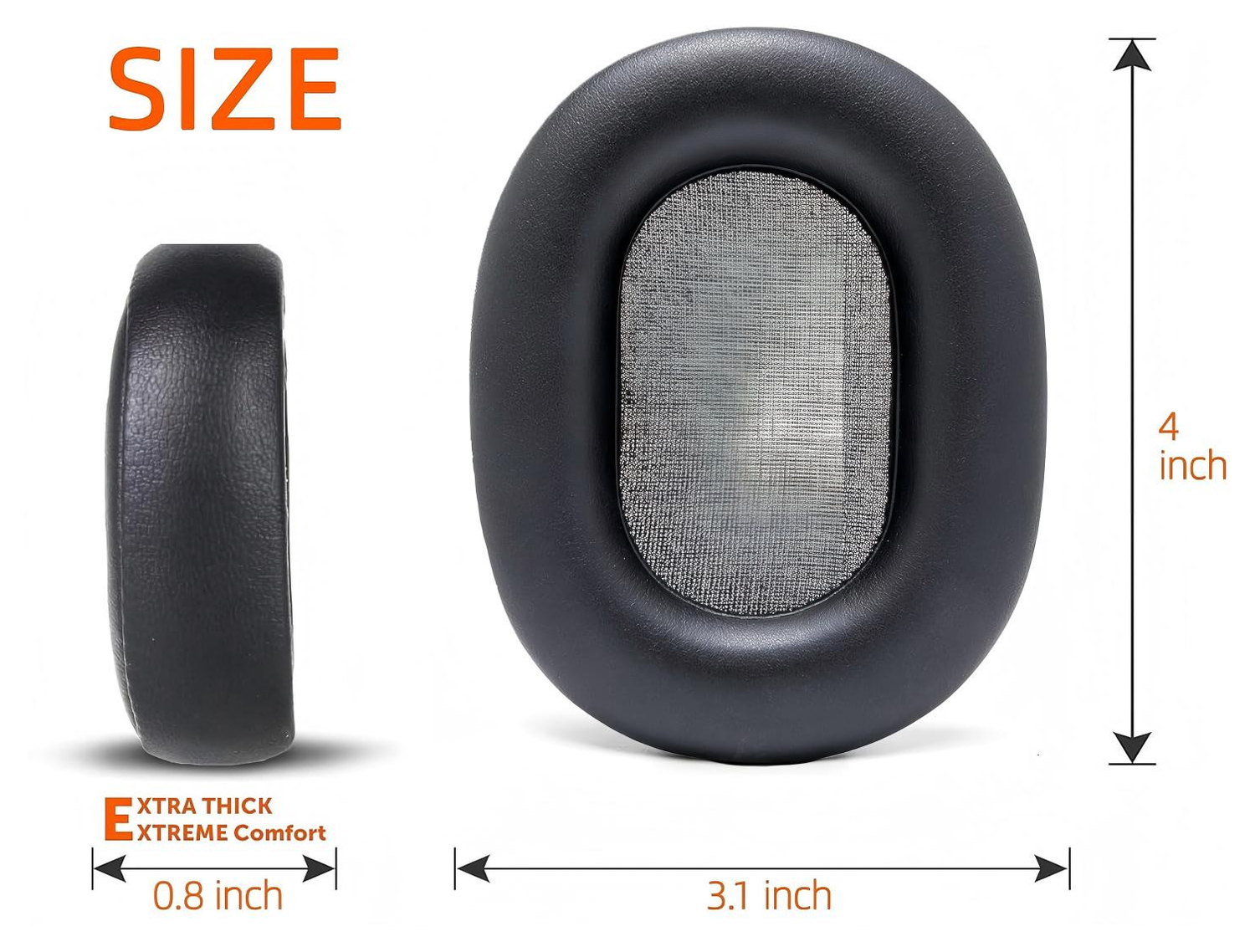 SBG Sony WH-1000XM5 Koptelefoon Vervangende Hoofdkussens Zwart afbeelding 5