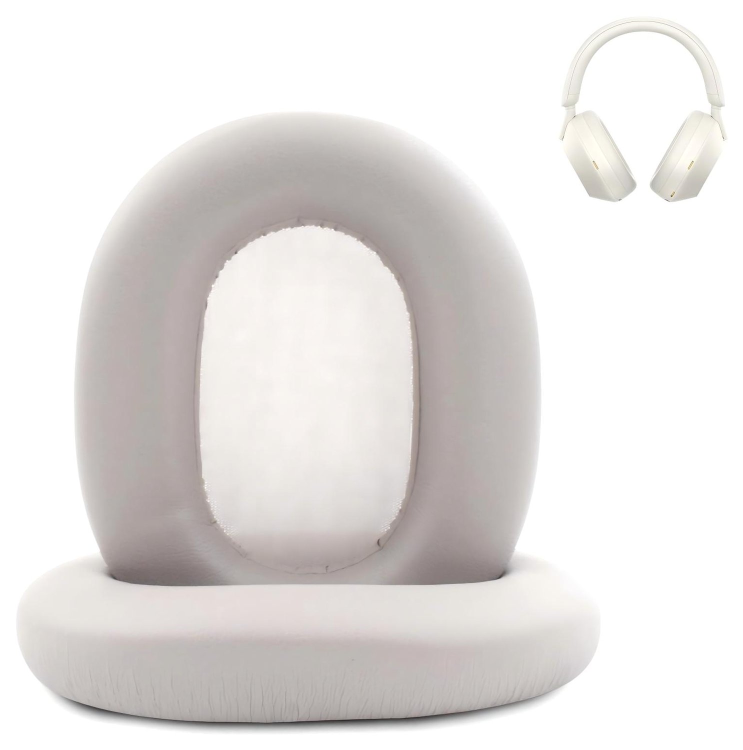 SBG Sony WH-1000XM5 Koptelefoon Vervangende Hoofdkussens Beige afbeelding 2