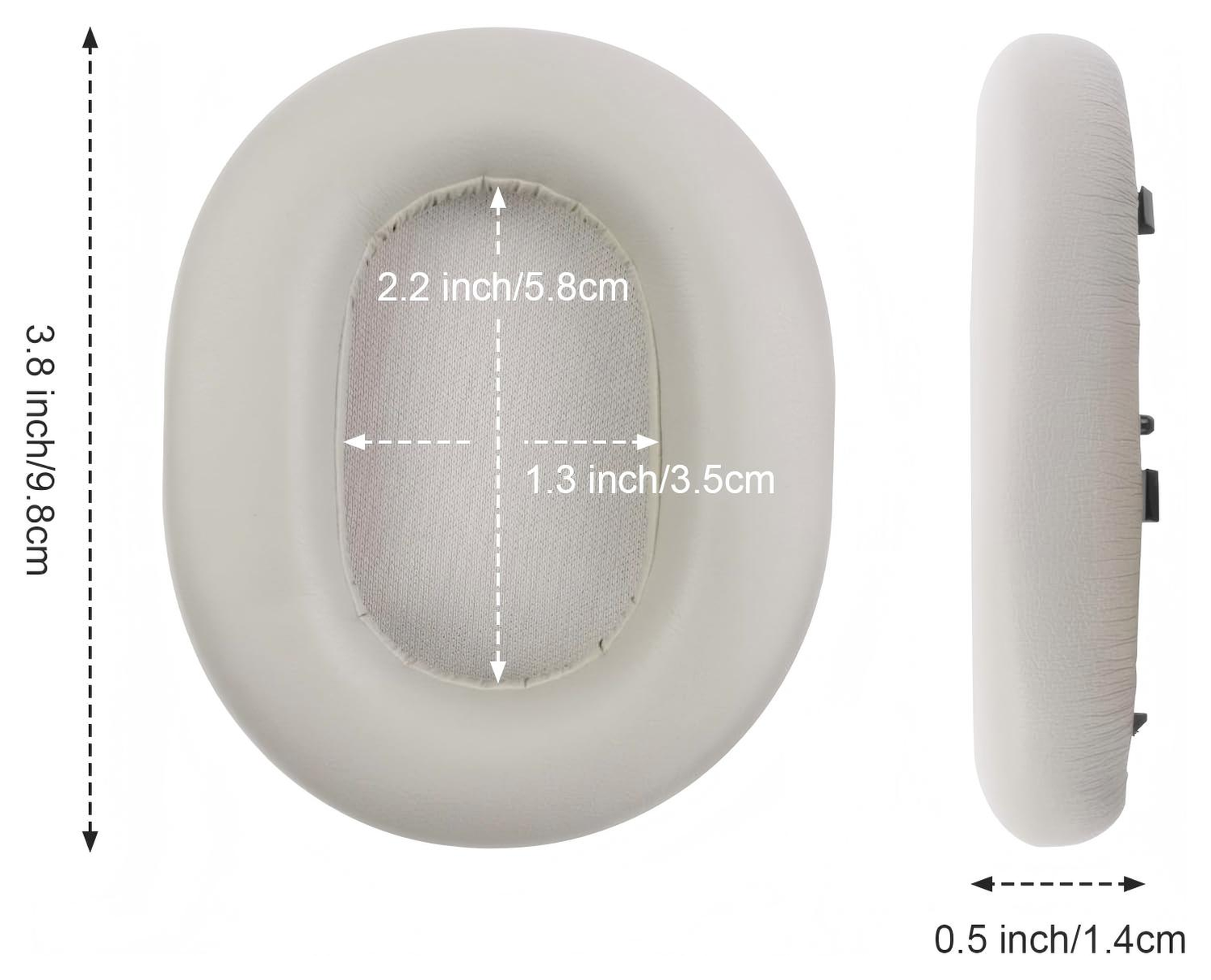 SBG Sony WH-1000XM5 Koptelefoon Vervangende Hoofdkussens Beige afbeelding 4