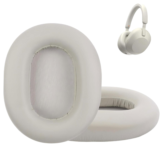SBG Sony WH-1000XM5 Koptelefoon Vervangende Hoofdkussens Beige afbeelding 1