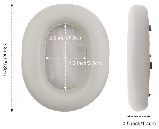 SBG Sony WH-1000XM5 Koptelefoon Vervangende Hoofdkussens Beige afbeelding 4