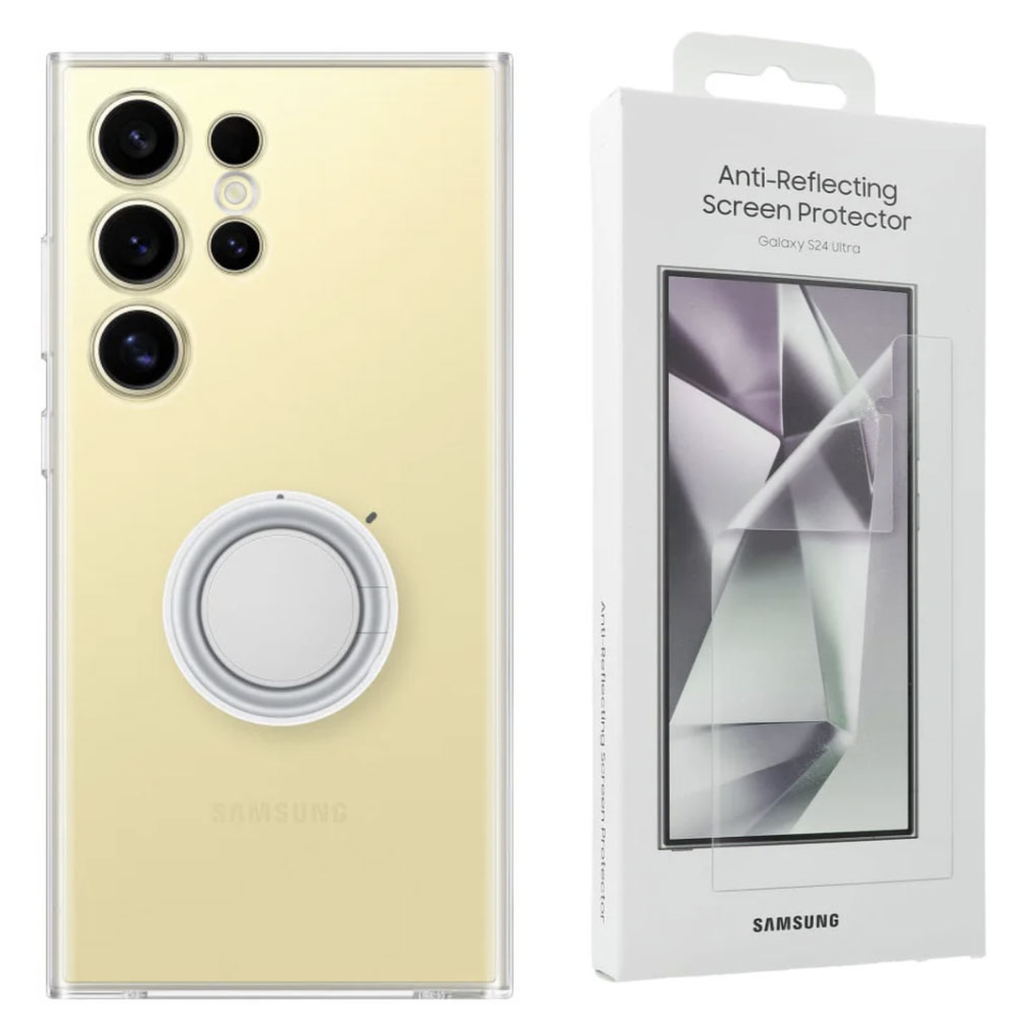 Origineel Samsung S24 Ultra Bundel - Clear Case Hoesje + Screen Protect afbeelding 1