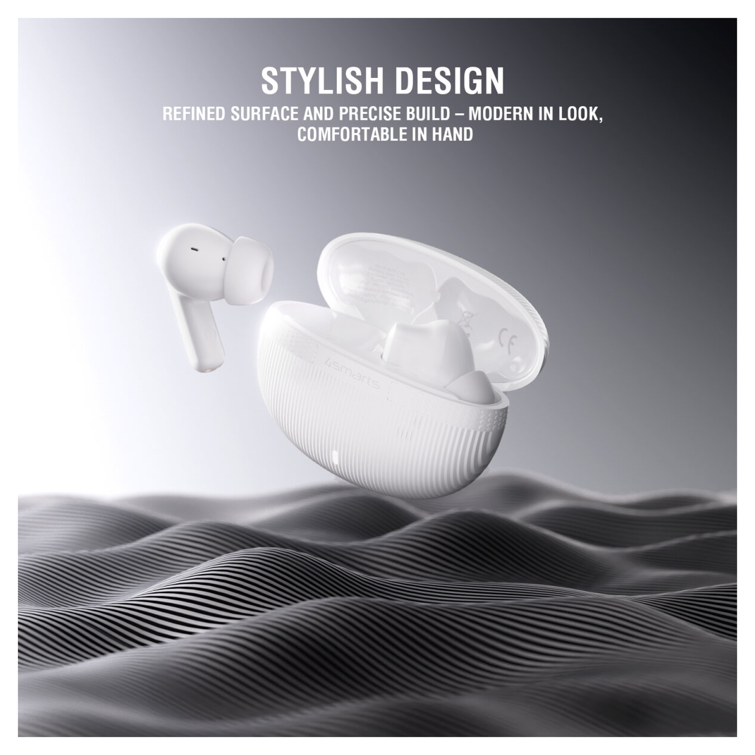 4smarts SkyBuds Pro Draadloze Oordopjes Noise Cancelling Oortjes Wit afbeelding 6