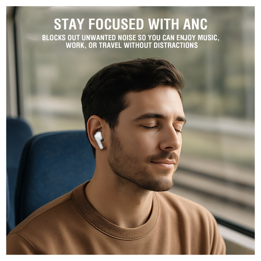 4smarts SkyBuds Pro Draadloze Oordopjes Noise Cancelling Oortjes Wit afbeelding 3