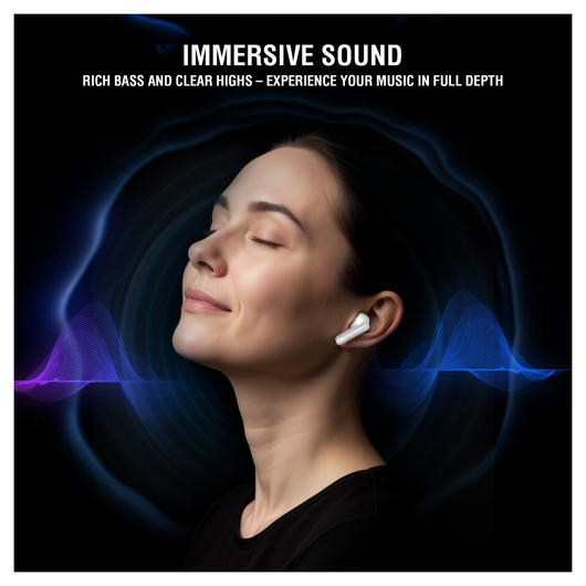 4smarts SkyBuds Pro Draadloze Oordopjes Noise Cancelling Oortjes Wit afbeelding 4