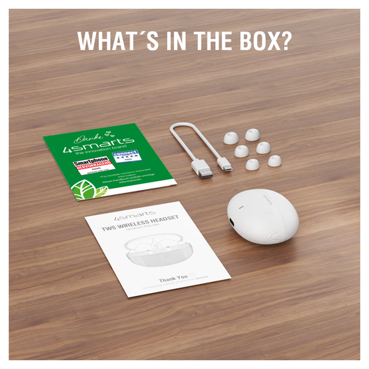 4smarts SkyBuds Pro Draadloze Oordopjes Noise Cancelling Oortjes Wit afbeelding 8