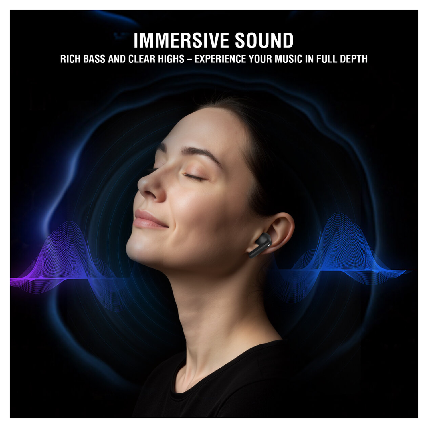 4smarts SkyBuds Pro Draadloze Oordopjes Noise Cancelling Oortjes Zwart afbeelding 4