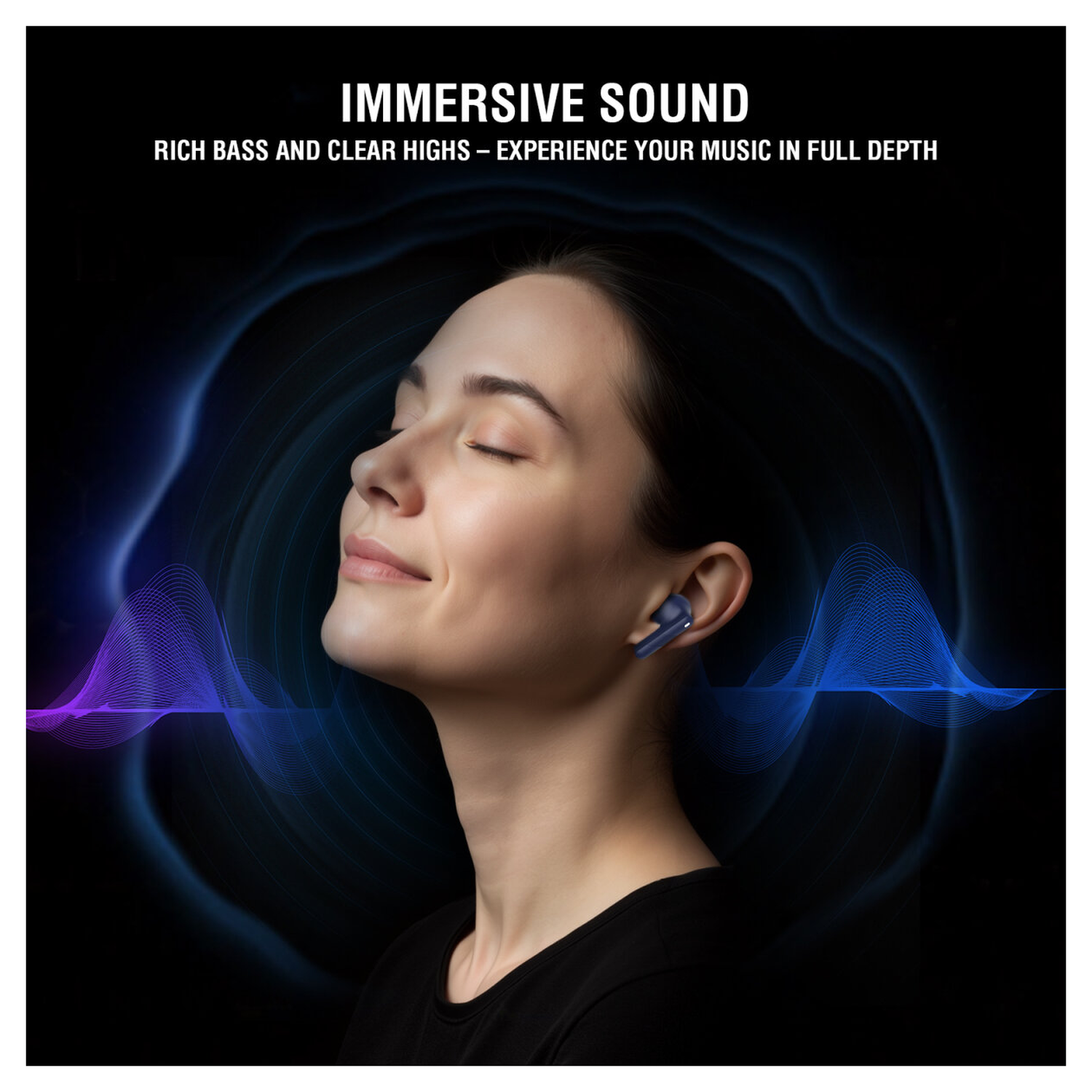 4smarts SkyBuds Pro Draadloze Oordopjes Noise Cancelling Oortjes Blauw afbeelding 4