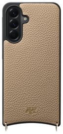 AVY Samsung Galaxy A56 Hoesje met Koord Haakjes MagSafe Leer Beige afbeelding