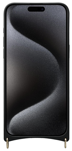 AVY Apple iPhone 14 Pro Max Hoesje met Koord Haakjes MagSafe Leer Beige afbeelding 9