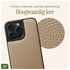 AVY Apple iPhone 14 Pro Max Hoesje met Koord Haakjes MagSafe Leer Beige afbeelding 7