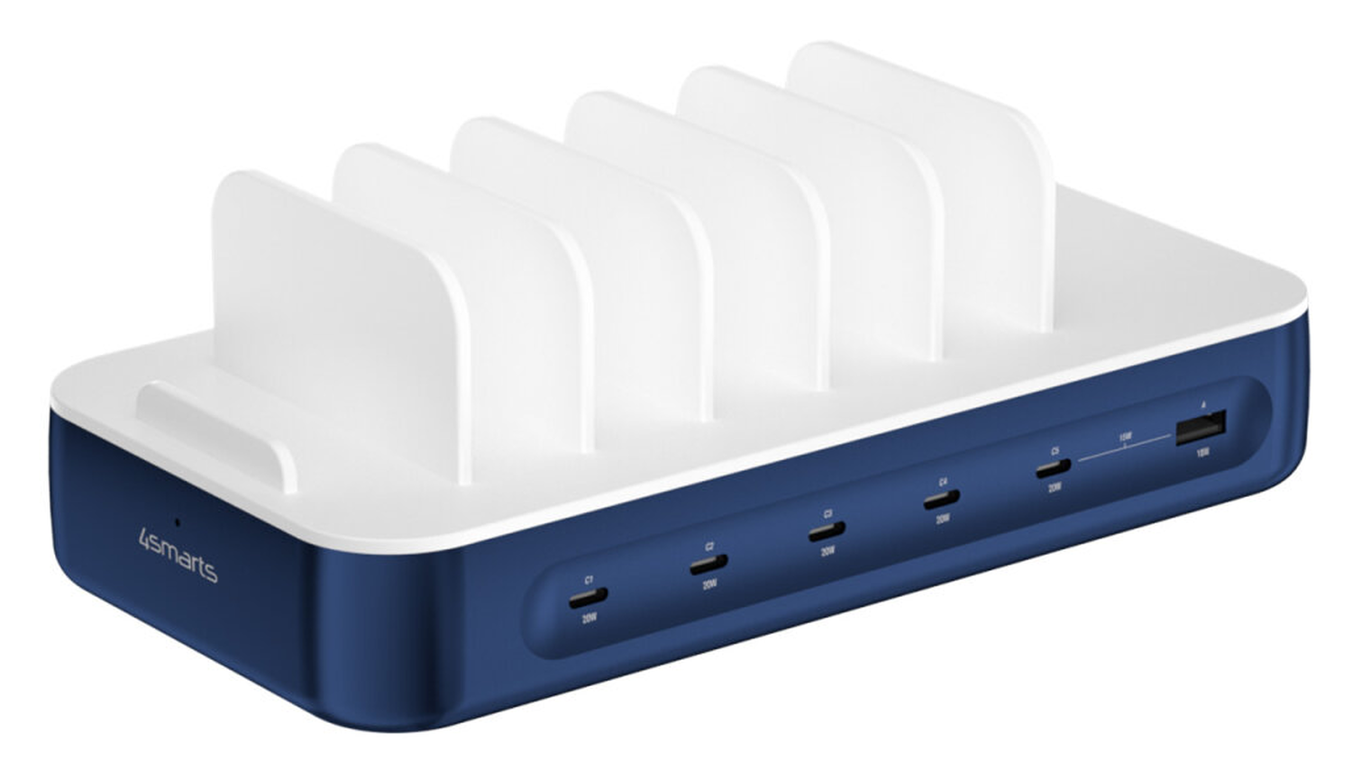 4Smarts Team 100W Laadstation 5x USB-C 1x USB-A Oplader Blauw afbeelding 11