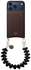 AVY Apple iPhone 17 Pro Max Bruin Leren Hoesje met Koord Cupid Black