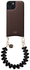 AVY Apple iPhone 13 / 14 Bruin Leren Hoesje met Koord Cupid Black