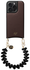 AVY Apple iPhone 14 Pro Bruin Leren Hoesje met Koord Cupid Black