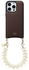 AVY Apple iPhone 16 Pro Max Bruin Leren Hoesje met Koord Cupid Beige