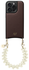 AVY Apple iPhone 14 Pro Bruin Leren Hoesje met Koord Cupid Beige