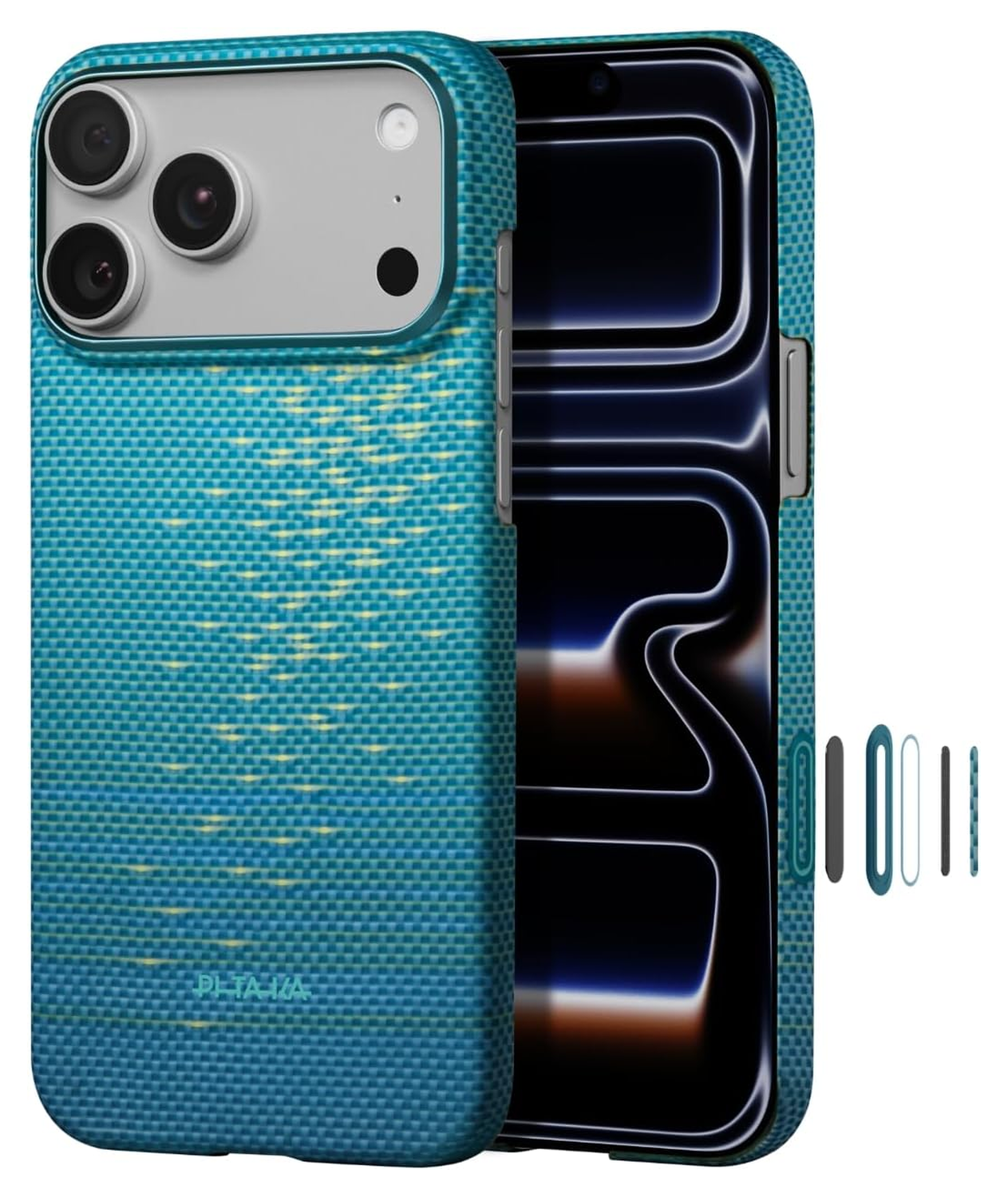 PITAKA Ultra-Slim iPhone 17 Pro Hoesje 600D MagSafe Ultra Dun Blauw afbeelding 2