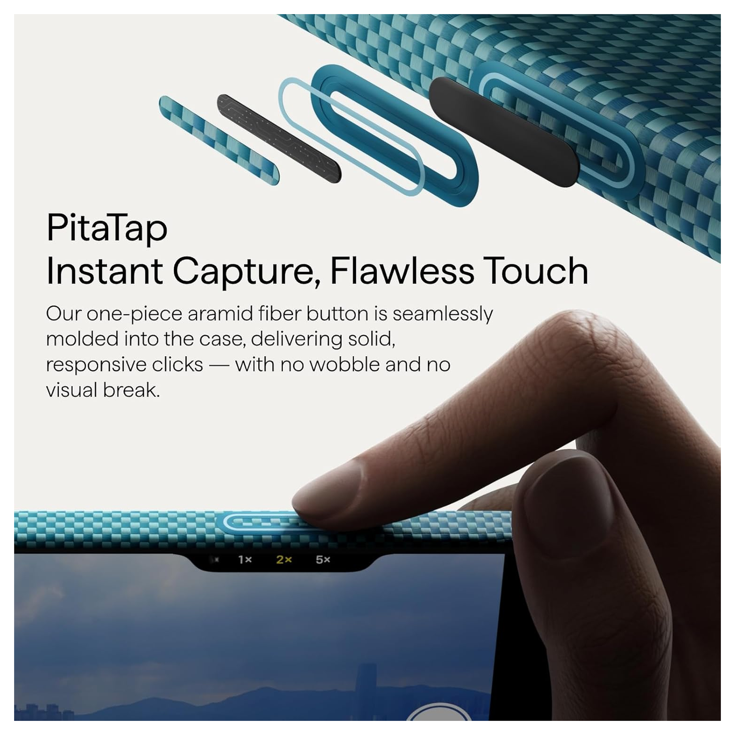 PITAKA Ultra-Slim iPhone 17 Pro Hoesje 600D MagSafe Ultra Dun Blauw afbeelding 10