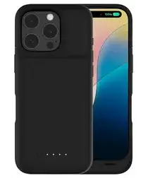 Mophie Juice Pack iPhone 16 Pro Hoesje met 2.800 mAh Powerbank Zwart afbeelding