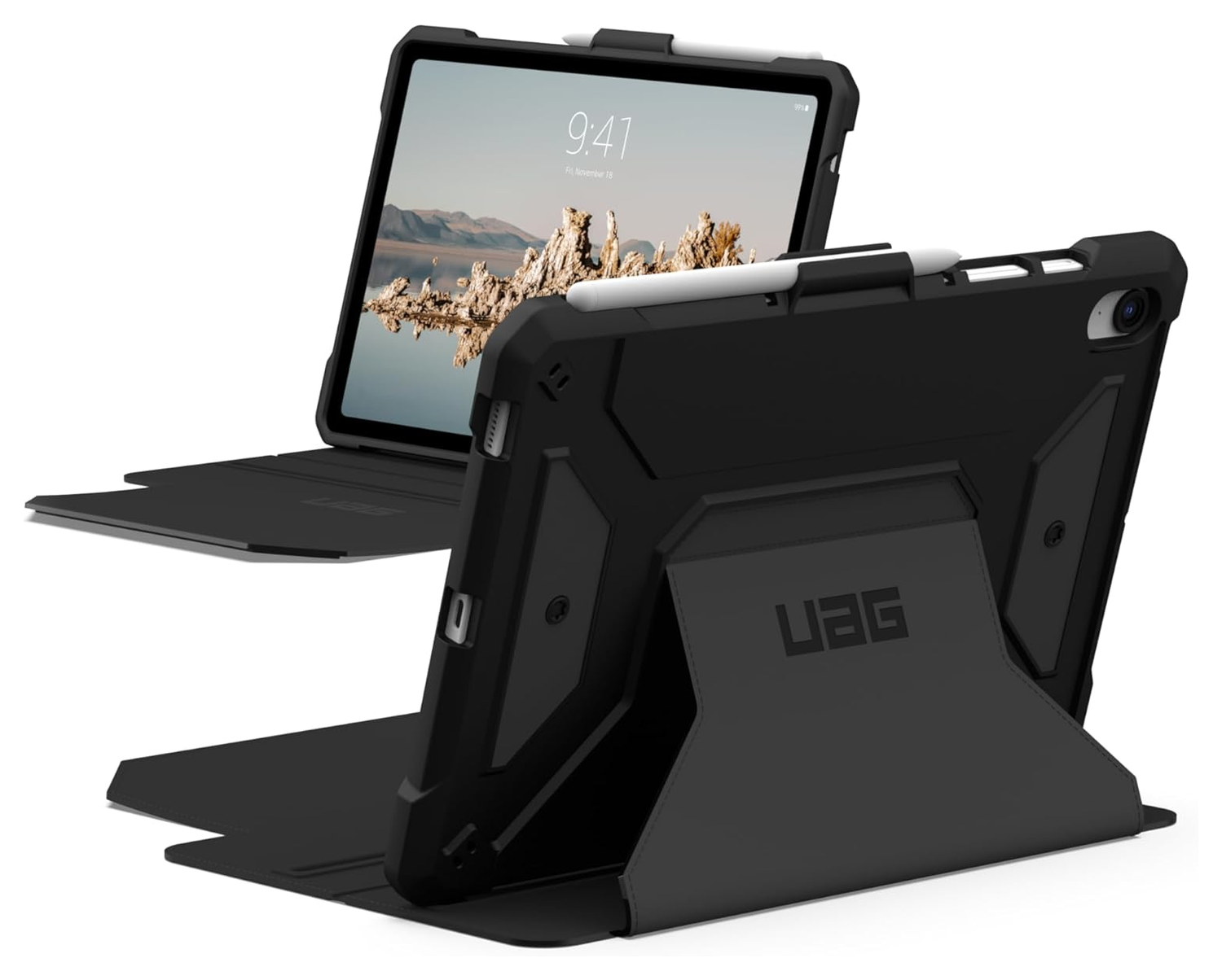 UAG Metropolis SE Samsung Galaxy Tab S9 FE Hoes Book Case Zwart afbeelding 1