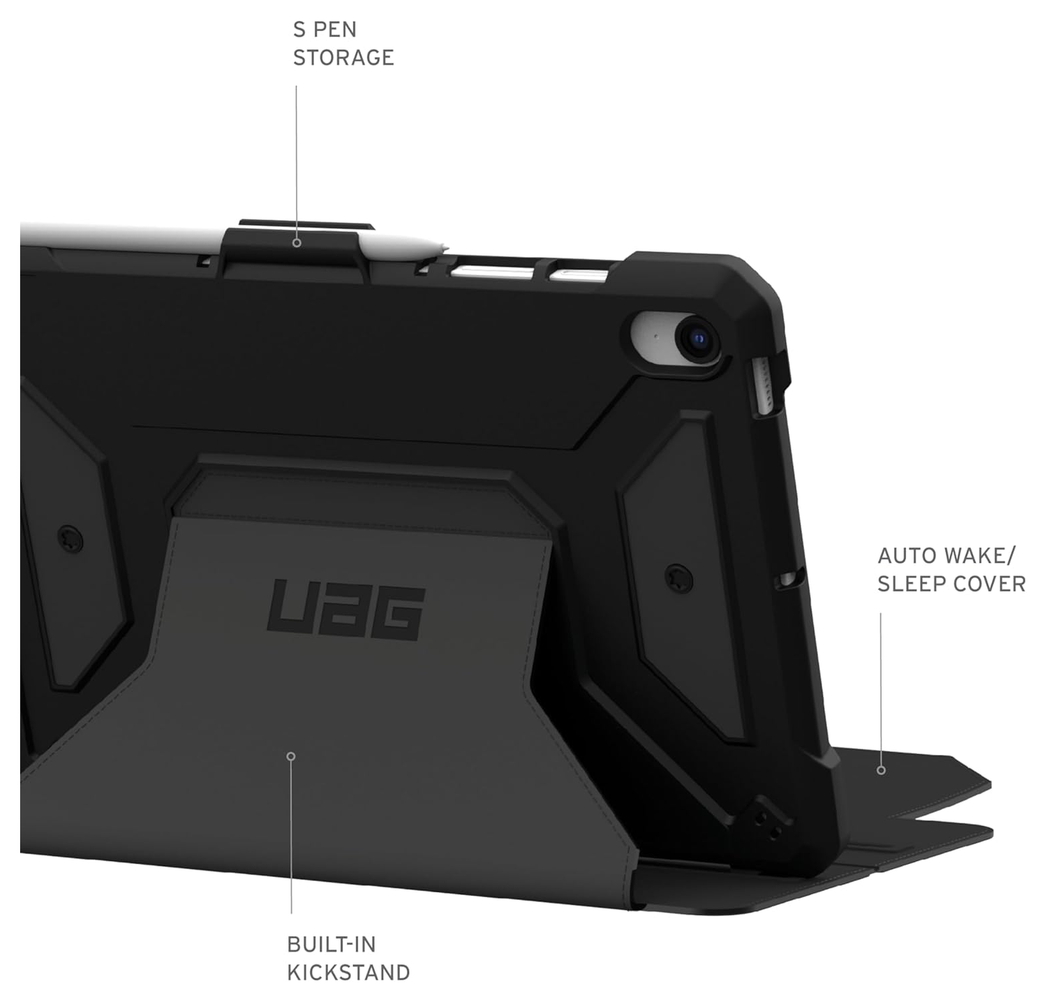 UAG Metropolis SE Samsung Galaxy Tab S9 FE Hoes Book Case Zwart afbeelding 4