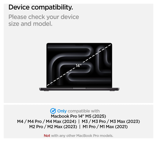 Spigen SafeView - MacBook Pro 14 Inch (M5/M4/M3/M2/M1) - Privacy Glass afbeelding 2