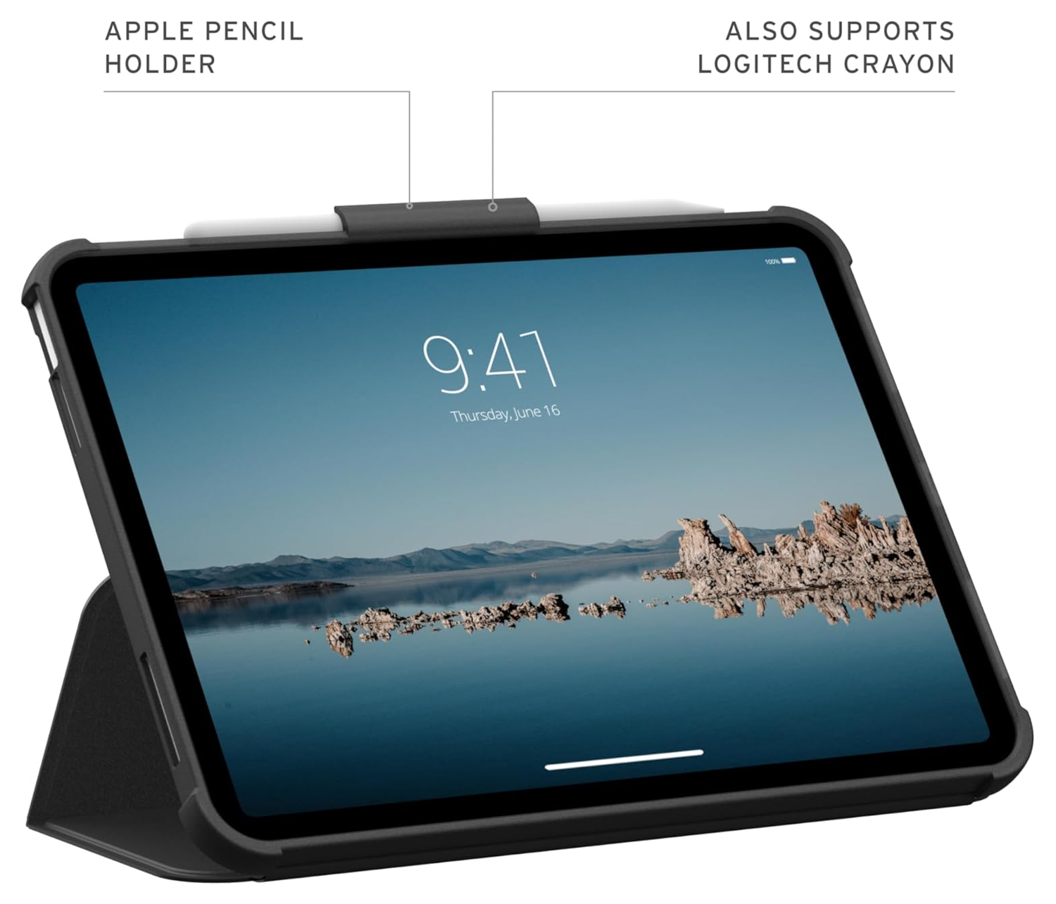 UAG Plyo LT iPad 11 (2025) / 10.9 (2022) Hoes Book Case Transparant Ash afbeelding 5