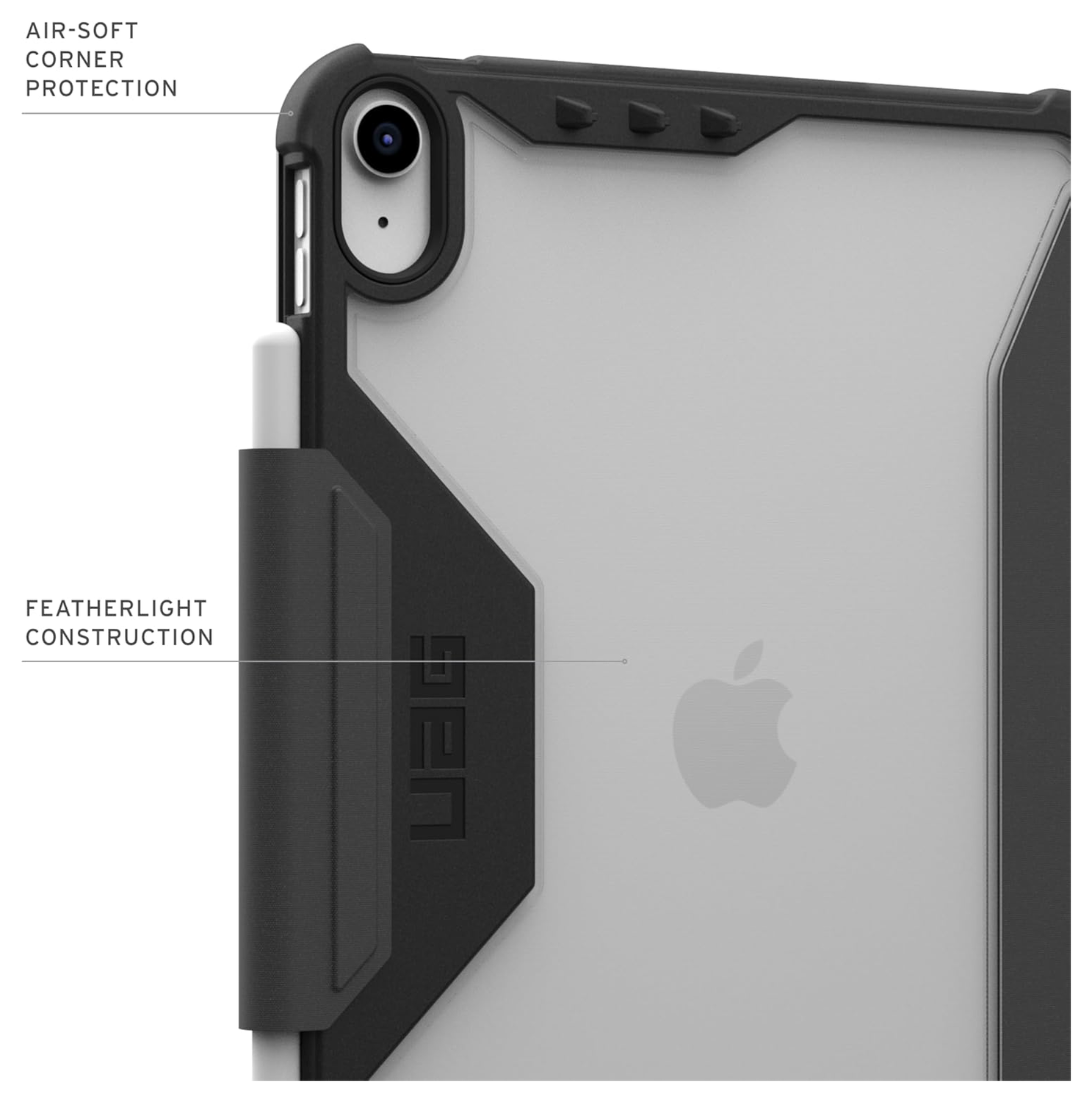 UAG Plyo LT iPad 11 (2025) / 10.9 (2022) Hoes Book Case Transparant Ash afbeelding 6