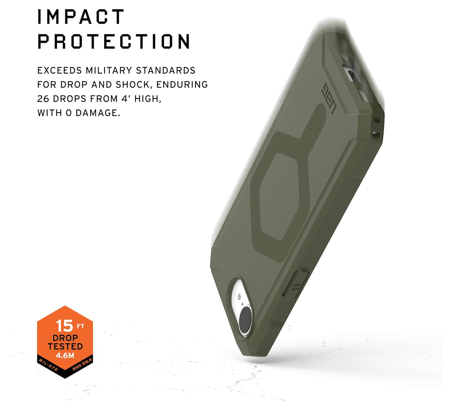 UAG Essential Armor iPhone 16e Hoesje MagSafe Back Cover Groen afbeelding 4