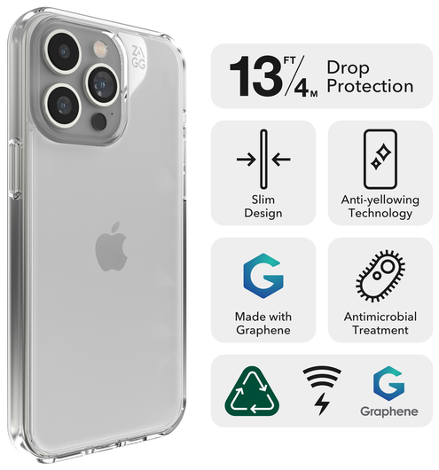 ZAGG Crystal Palace Snap iPhone 15 Pro Max Hoesje MagSafe Back Cover Transparant afbeelding 3