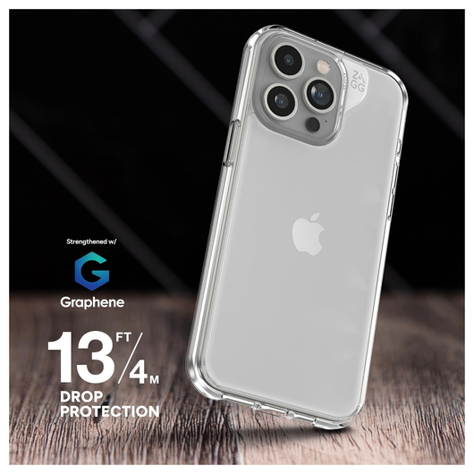 ZAGG Crystal Palace Snap iPhone 15 Pro Max Hoesje MagSafe Back Cover Transparant afbeelding 4