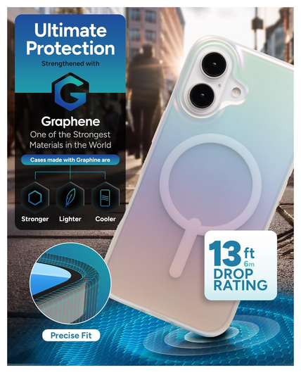 ZAGG Milan Snap Apple iPhone 16 Hoesje MagSafe Back Cover Iridescent afbeelding 4