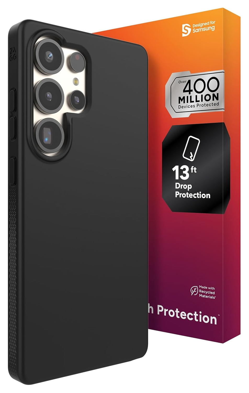 ZAGG Milan Snap Samsung Galaxy S25 Ultra Hoesje MagSafe Back Cover Zwart afbeelding 1