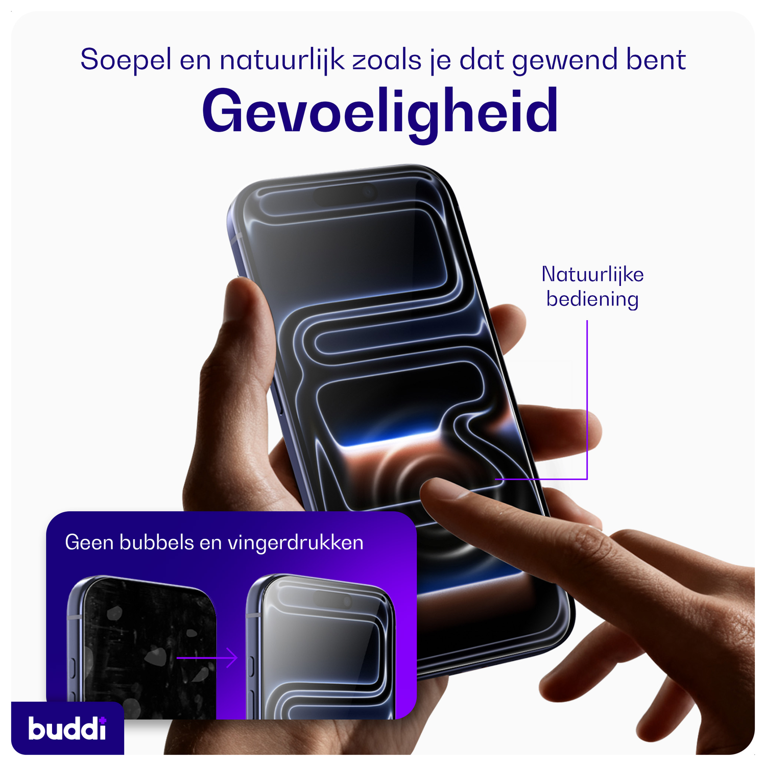 Buddi Easy Fit iPhone 15 Pro Max Tempered Glass met Installatietray (2-Pack) afbeelding 8