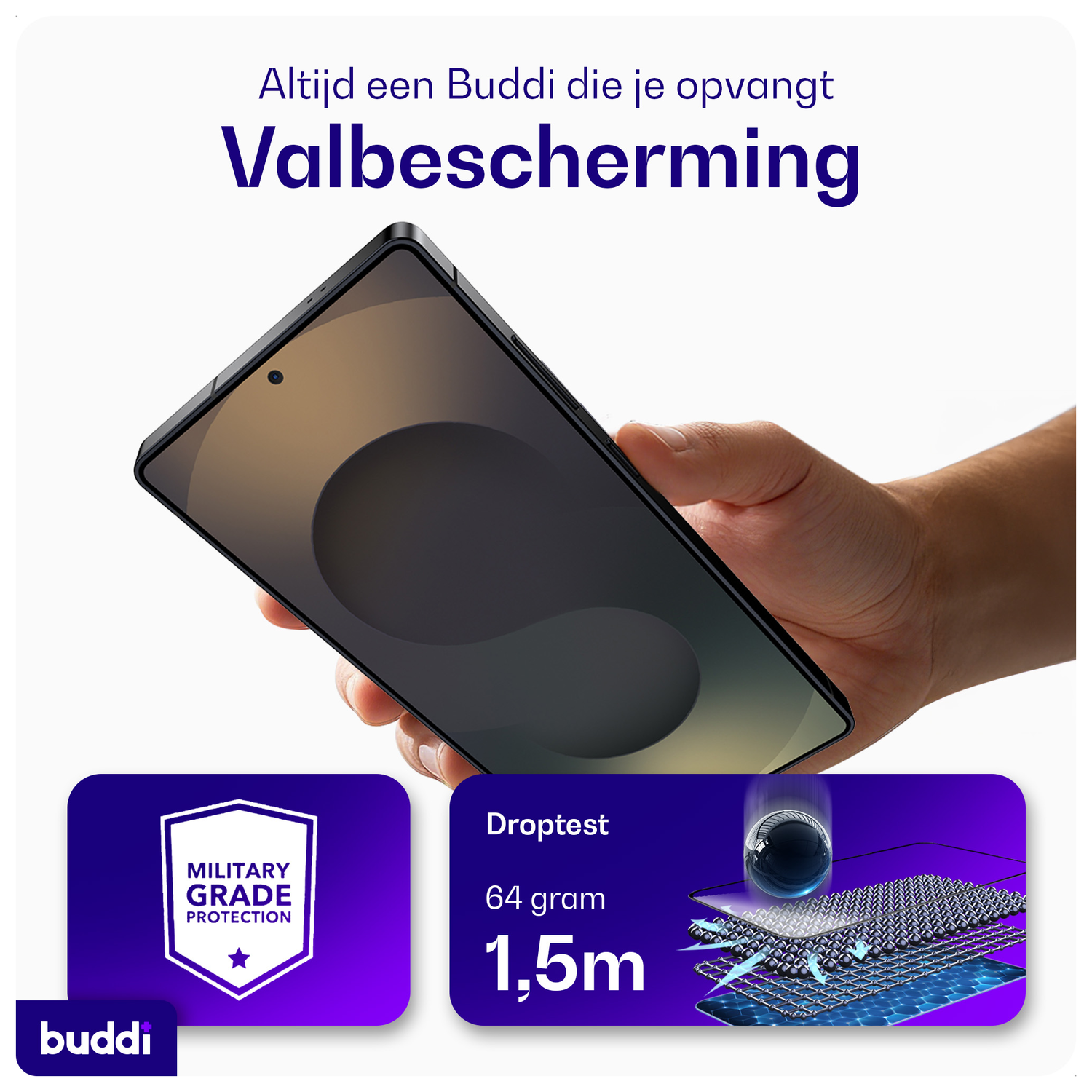 Buddi Easy Fit Samsung A52 / A52S Tempered Glass met Installatietray (2-Pack) afbeelding 2
