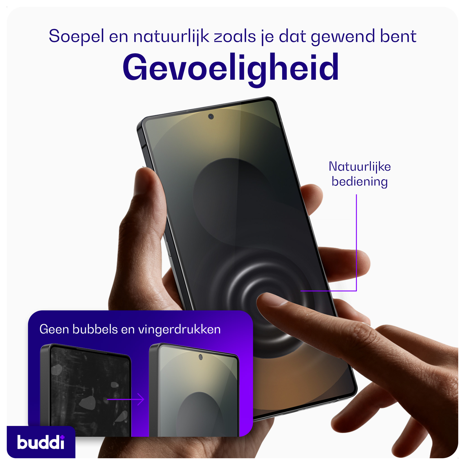 Buddi Easy Fit Samsung S24 / S25 Tempered Glass met Installatietray (2-Pack) afbeelding 8