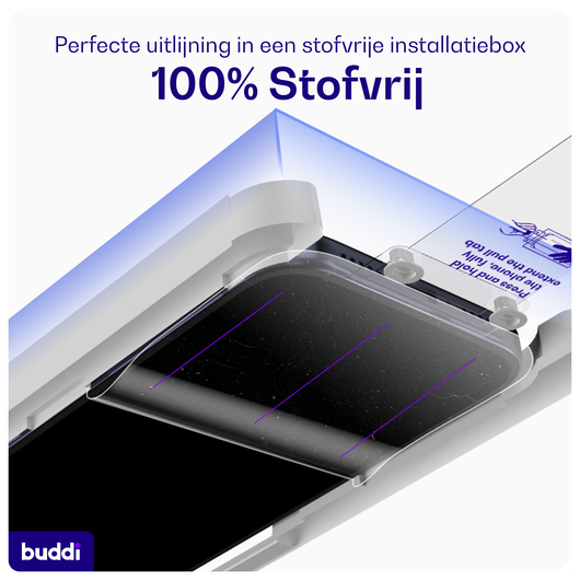Buddi Easy Fit Samsung Galaxy S24 FE Tempered Glass met Installatietray (2-Pack) afbeelding 4