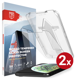 Rosso Apple iPhone XS Max Tempered Glass met Installatietray (2-Pack)