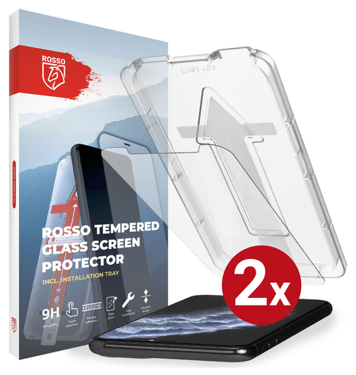 Rosso iPhone 11 Pro Max Tempered Glass met Installatietray (2-Pack) afbeelding 12