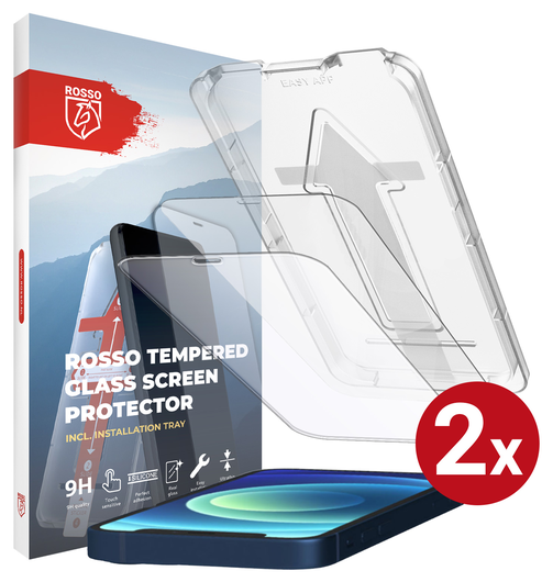 Rosso Apple iPhone 12 mini Tempered Glass met Installatietray (2-Pack) afbeelding 1