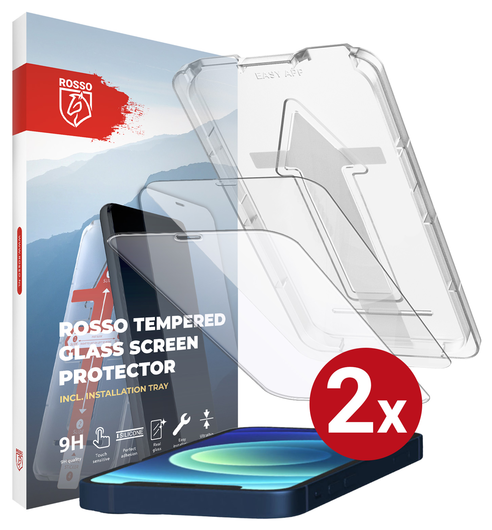 Rosso Apple iPhone 12 mini Tempered Glass met Installatietray (2-Pack) afbeelding 12