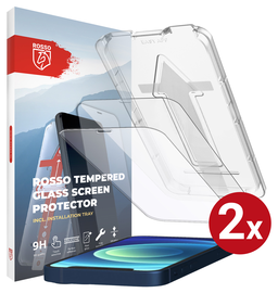 Rosso Apple iPhone 12 mini Tempered Glass met Installatietray (2-Pack)