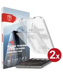 Rosso Google Pixel 7a Tempered Glass met Installatietray (2-Pack) afbeelding